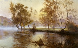 Sole nascente nella nebbia da Albert Rigolot
